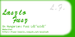 laszlo fusz business card